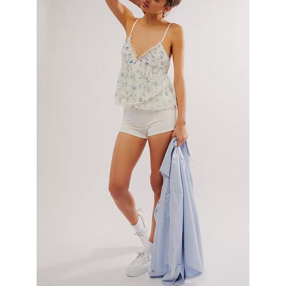 🎉LAST CHANCE🎉 FREE PEOPLE Femme Fatale Printed Tank / Ivory Combo - Picture 3 of 4